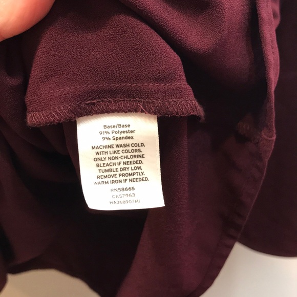 HALOGEN Deep Purple Tunic with Tie Back Plus Size - Picture 5 of 6